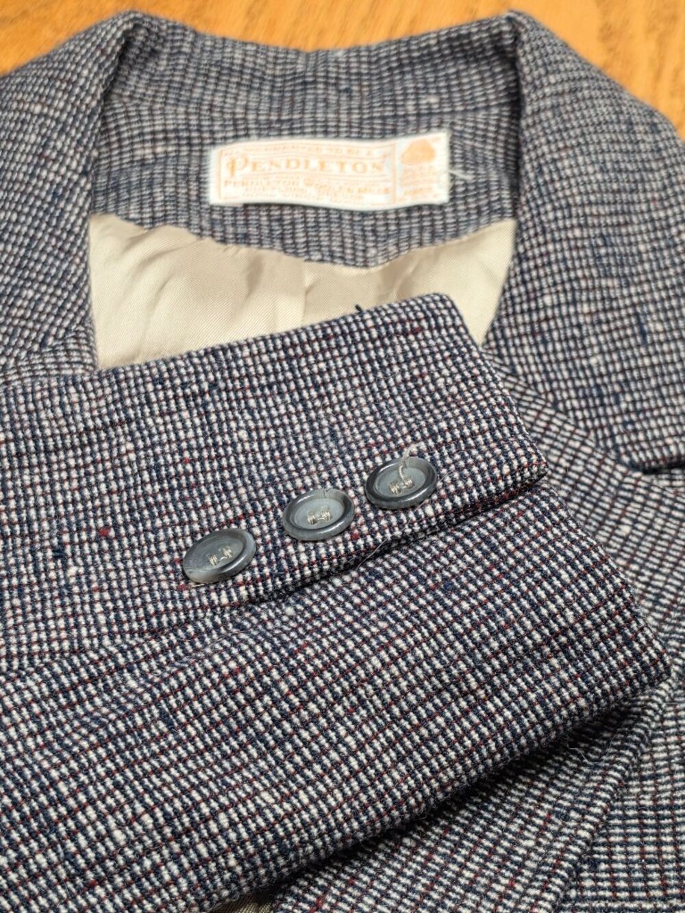 Vinntage Pendleton Wool Blazer Gray Women Size 8